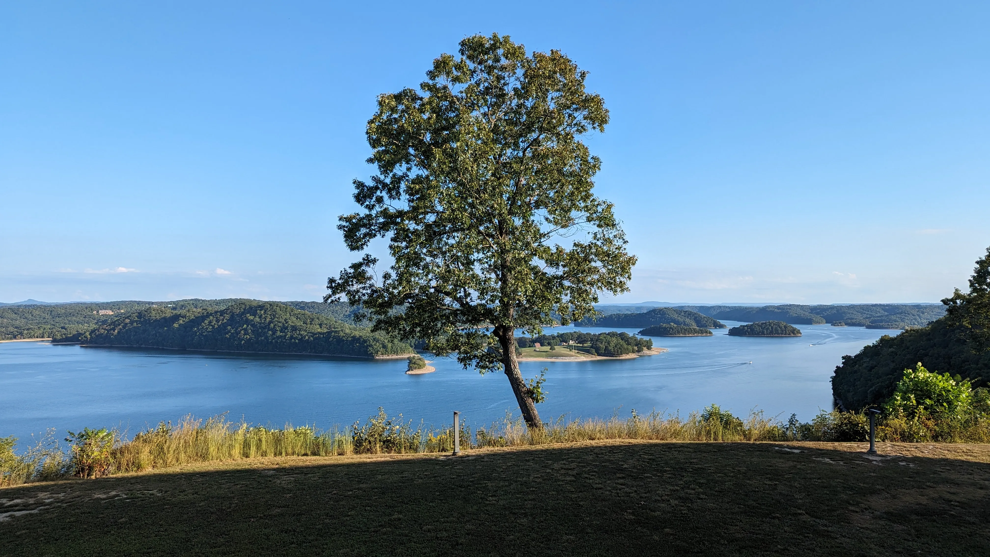 A view of Dale Hollow Lake from the lodge.