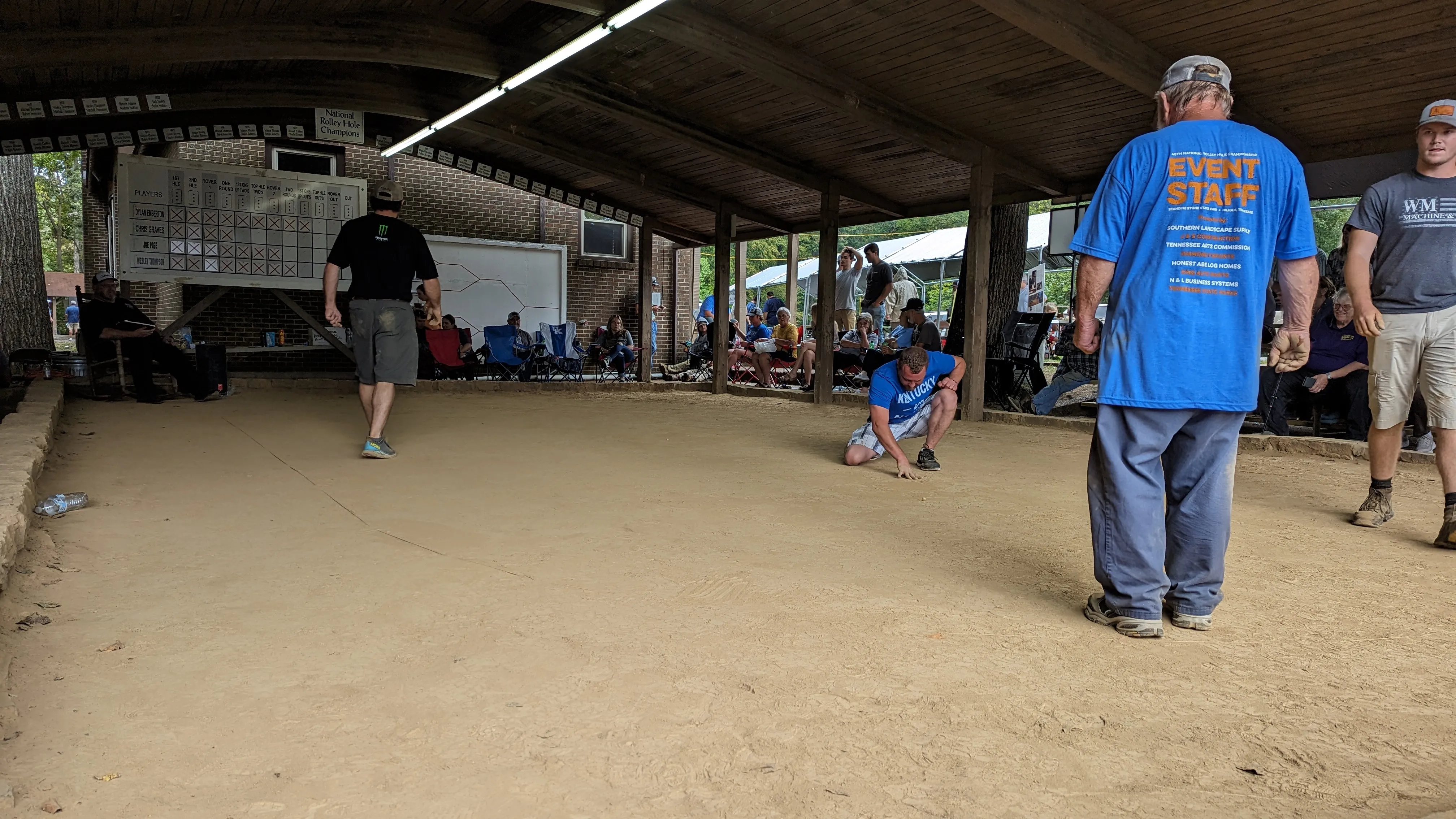 The marbles tournament in progress.
