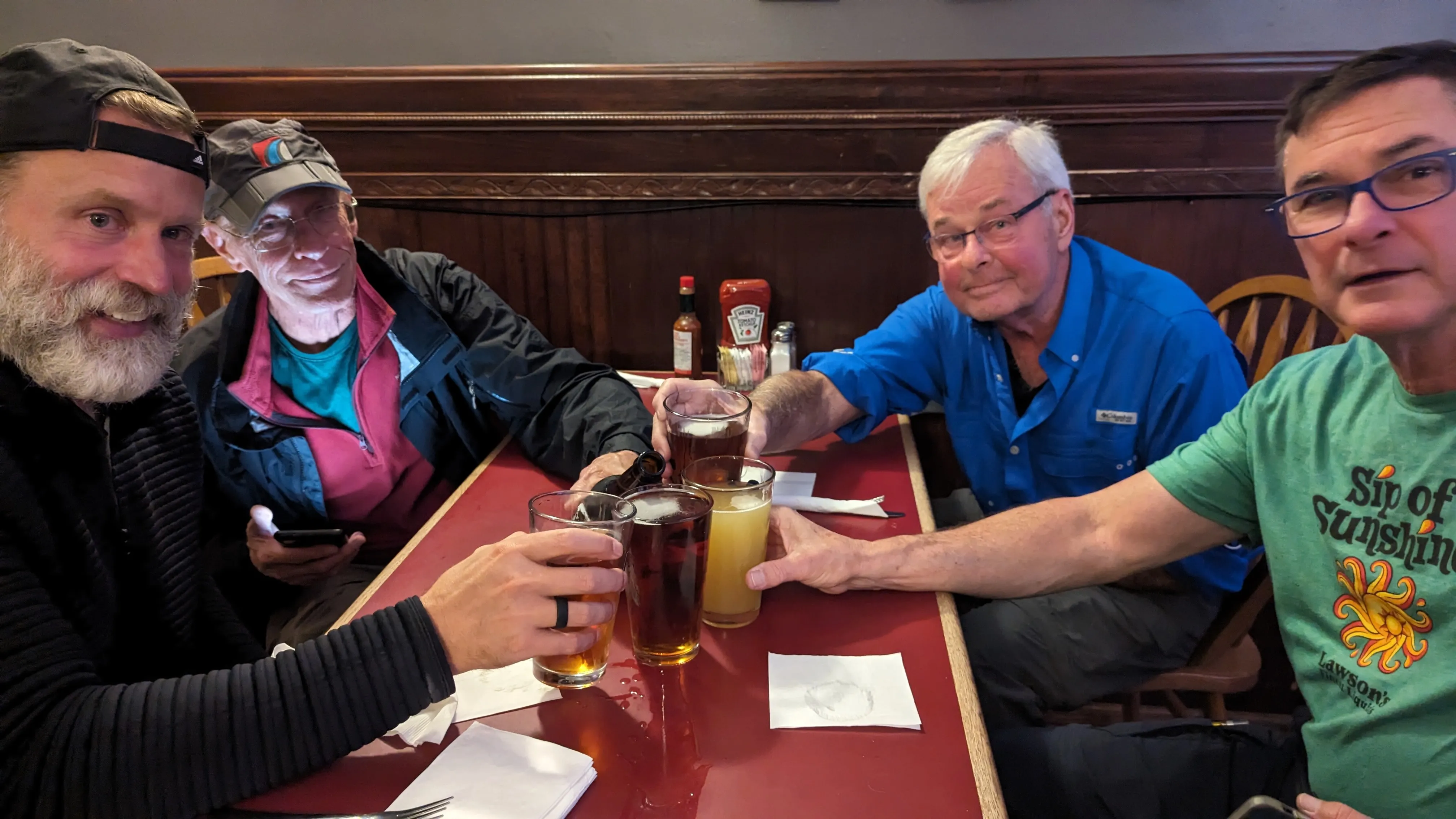 A toast at dinner in Cumberland, Maryland.